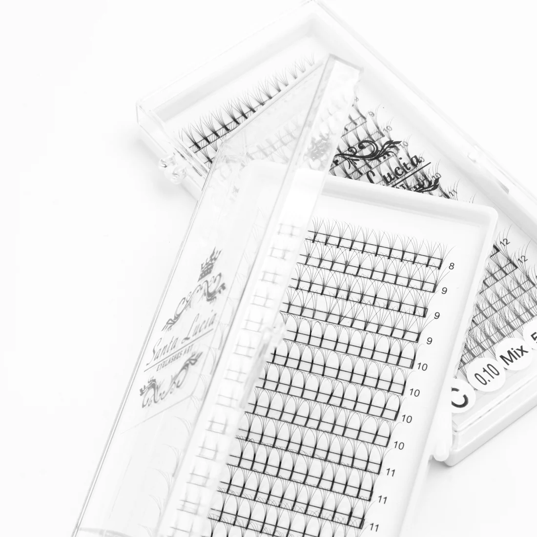 5D-пучкові вії мікс довжин для нарощування (товщина 0.07mm) - Зображення 2